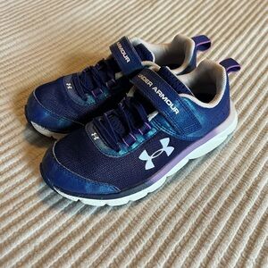 Girls Under Armour Blue and Purple Sneakers